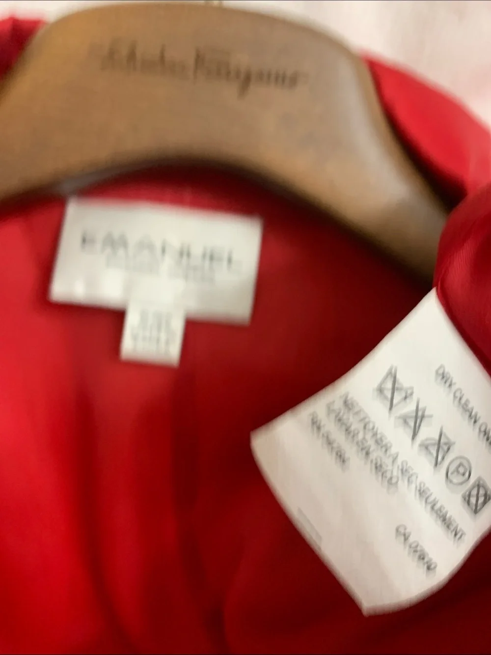 Emanuel Ungaro Silk Vintage Dinner Jacket Red Designer lightweight RARE